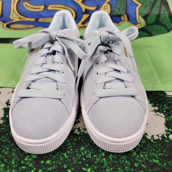 PUMA Suede Classic XXI Womens Sz 7.5 Icy Blue/White 38141085 - Picture 5 of 10